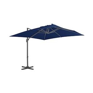 VidaXL Zweefparasol Aluminium Paal 3x3m Azuurblauw