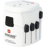 Skross PRO Wereld Universele Reiseadapter, Wereldwijd - wit 1.103180