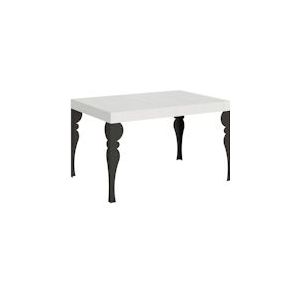 Itamoby Uitschuifbare tafel 90x140/244 cm Paxon As wit Antraciet Structuur - 8058994304385