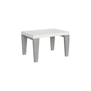 Itamoby Uitschuifbare tafel 90x130/390 cm Spimbo Mix wit essenblad cement poten - 8050598046678