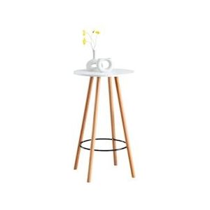 CLP Statafel Mijas rond wit - 308898