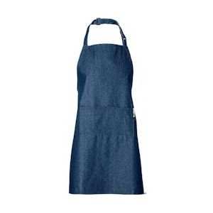 Chefs Fashion - Unisex Keukenschort - Denim Retro blauw Schort - 2 zakken - Simpel verstelbaar - 71 x 82 cm - one size Textiel RetroBlwDenim-9631
