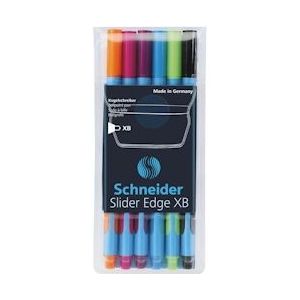 Schneider Balpen Slider Edge XB, etui van 6 stuks in geassorteerde kleuren - 4004675084552