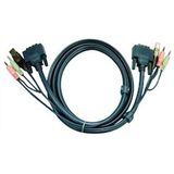 ATEN 2L-7D05UD KVM Kabel DVI-D (Dual Link), USB, Audio , zwart, 5 m - zwart 2L-7D05UD