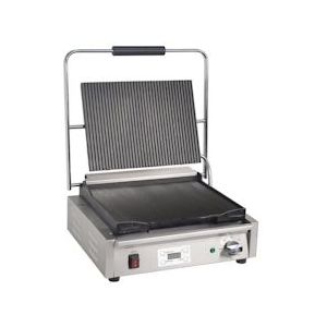 Buffalo grote contactgrill gegroefd/glad - Roestvrij staal 18/0 FC382