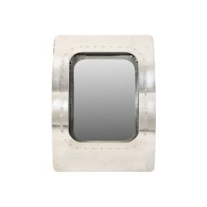 SIT Möbel Wandspiegel | mangohout, MDF, aluminium | zilver | B 47,5 x D 17 x H 65 cm | 01789-21 | Serie AIRMAN - zilver Multi-materiaal 01789-21