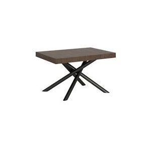 Itamoby Uitschuifbare tafel 90x130/390 cm Famas Antraciet Notenstructuur - 8050598010013