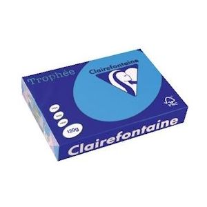 Clairefontaine Trophée Intens, gekleurd papier, A4, 120 g, 250 vel, koningsblauw - 3329680124705