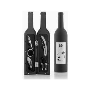 InnovaGoods Wijnkist voor flessen (5 stuks) - zwart V0100451