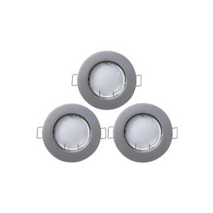 7H SEVENON Set van 3 inbouwspots LED ronde GU10 7W 525lm Ø7cm aluminium 7hSevenOn - zilver Aluminium 8429160642110