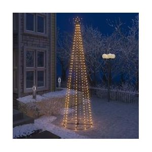 vidaXL Kerstkegelboom 400 warmwitte LED-decoratie 100x360 cm - 51290