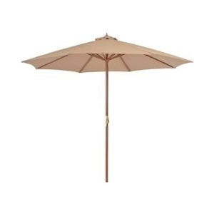 VidaXL Parasol Houten Paal 300 cm Taupe