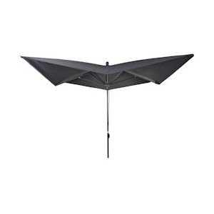 Mendler Parasol HWC-A37, marktparasol tuinparasol, 3x3m (Ø4.24m) polyester/aluminium 10kg ~ antraciet zonder voet - zwart Textiel 59345