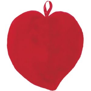 Sänger Warmwaterkruik, hartvorm rood - rood Rubber R81994