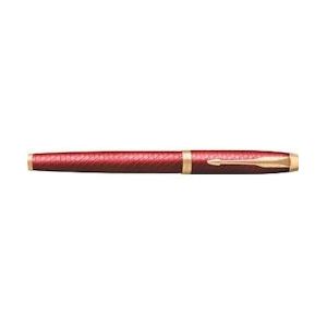 Parker IM Premium roller, fijn, in giftbox, Deep red (rood/goud) - blauw Papier 3026981436475