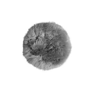 Stoelpad schapenvacht grijs rond - stoelkussen LxB - grijs 19043