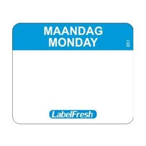 Label Fresh Codelabel klein maandag Easy Blauw Papier 500 stuks - blauw Papier 5425025588510