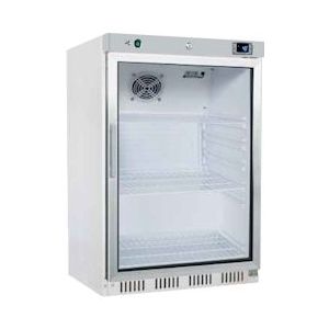 Statische koelkastkast wit glazen deur 130 liters - 630x600x850 mm - 90 W 230/1V - 75408409 Eurast - 75408409