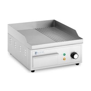 Royal Catering Elektrische grillplaat - 360 x 380 mm - Ribber + Flat - 2.000 W