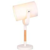 SalesFever Tafellamp | Stof | B 16 x D 21 x H 46 cm | Natuur - beige Multi-materiaal 397190