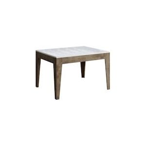 Itamoby Uitschuifbare tafel 90x120/180 cm Cico Mix Wit Essen blad, Walnoot poten - 8050598045015