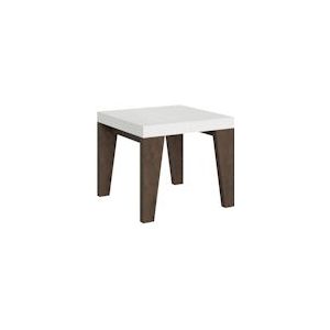 Itamoby Uitschuifbare tafel 90x90/246 cm Naxy Mix Wit Essen blad, Walnoot poten - 8050598045992