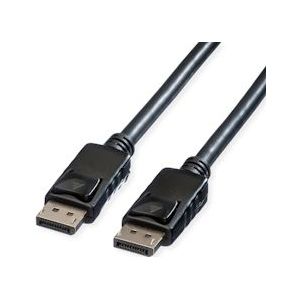ROLINE DisplayPort kabel, DP-DP, v1.2, M - M, TPE, zwart, 10 m - zwart 11.04.5986