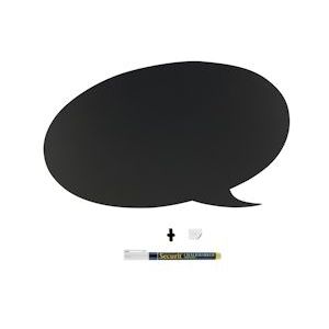 Securit® Silhouette Bubbel Wandkrijtbord In Zwart 30x50 cm|0,3 kg - zwart Polypropyleen, kunststof FB-BUBBLE