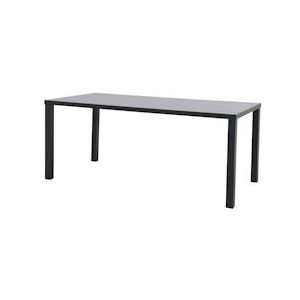 Tarrington House Glazen tafel, aluminium/gehard glas, 180x91x75 cm, verstelbare poten, donkergrijs - grijs Aluminium 34204