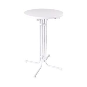 METRO Professional Bistro hoge tafel, inklapbaar, staal, Ø 70 x 110 cm, rond, wit - wit Staal 4337182201069