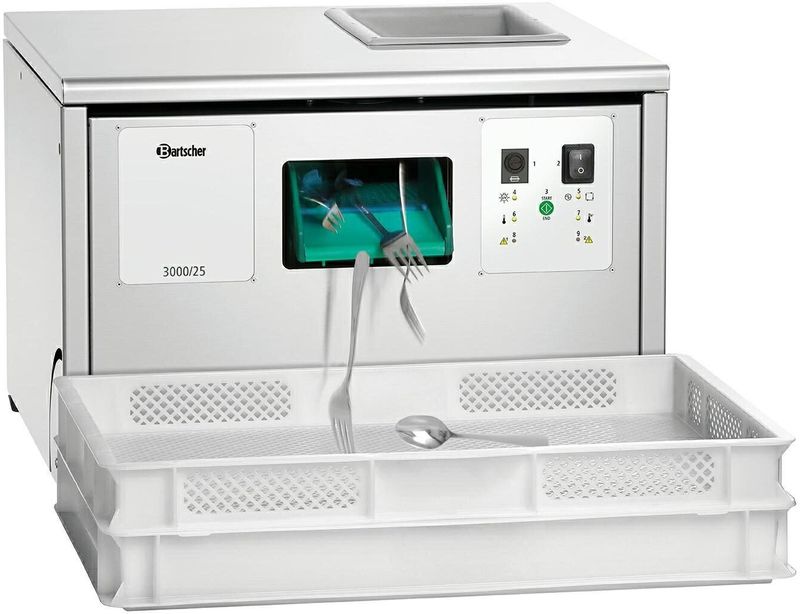 Bartscher - 3000/25 - Bestekpoleermachine - Hygiënisch - Tot 3.000 stuks per uur, HACCP-conform