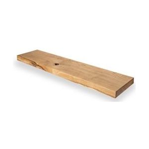 Tu Las™ Massief houten zwevende wandplank - 94 x 22 x 4 cm - Handgemaakte langwerpige boekenplank - Eiken hout
