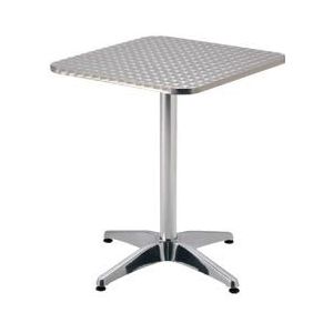 METRO Professional Outdoor-tafel Narni, aluminium, 60 x 60 x 72,3 cm, gastronorm, vierkant, weerbestendig, zilver - zilver Aluminium 892420