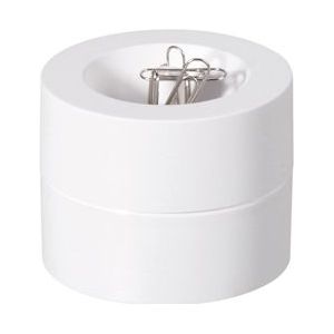 MAUL papercliphouder Pro ECO magnetisch, Ø7.3x6cm, 85% gerecycled kunststof wit - 4002390087575