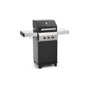 TAINO BLACK 2+1 gasbarbecue met zijbrander Gasbarbecue 2 branders mat zwart - zwart Staal 93582