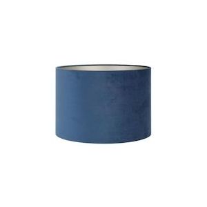 Light & Living Cilinder Lampenkap Velours - Petrol Blue - Ø50x38cm - blauw 8717807225025