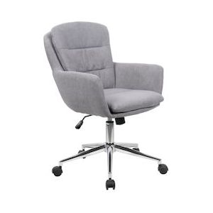 SVITA MARTE bureaustoel draaistoel in hoogte verstelbaar stoffen bekleding met wielen Grijs - grijs Textiel 95091