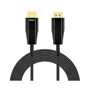 Deltaco AOC HDMI Kabel - ultra high speed gecertificeerd - 48 Gbps - 4k 120Hz | 8K 60Hz - Active Optical Cable (AOC) - 15 meter - Zwart - 7333048058928