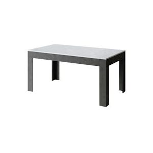 Itamoby Uitschuifbare tafel 90x160/220 cm Bibi Mix Top Spatelpoten Wit Spatel Antraciet - 8050598044919