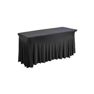 Oviala Business Tafelkleed rechthoekige tafel 6 personen - Oviala - zwart Polyester 101171