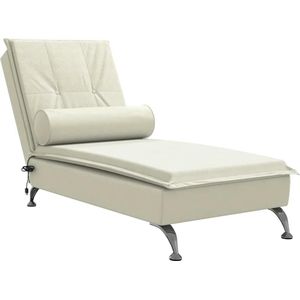 vidaXL - Massage - chaise - longue - met - bolster - fluweel - roze