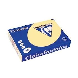 Clairefontaine Trophée Pastel, gekleurd papier, A4, 120 g, 250 vel, kanariegeel - 1248C