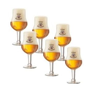 Tripel Karmeliet Bierglazen op Voet 33cl set van 6 stuks - Bier Glas 0,33 l - 330 ml