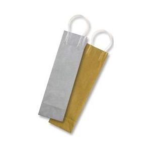 Folia papieren kraft zak voor flessen, 110 g/m², goud en zilver, pak van 6 stuks - blauw Papier 4001868024067