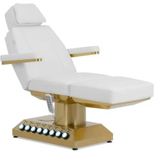 HELLOSHOP26 Professionele elektrische massagetafel 200 kg verwarmd 4 motoren goud wit 14_0010001 - 3000221947181