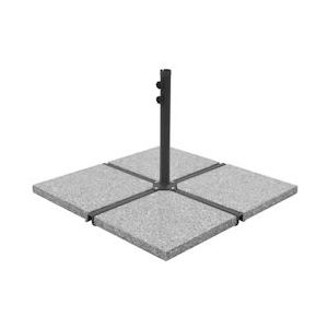 vidaXL Paraplu gewichtsplaten 4 st. Vierkant grijs graniet 100 kg - 276268XL