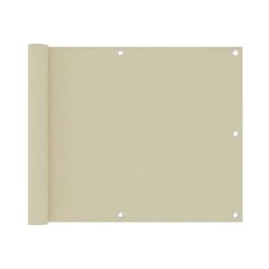 vidaXL Balkonscherm 75x500 cm oxford stof crème - beige 134950