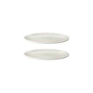 Maastricht Porselein Bord coupe Lux 27 cm Offwhite Porselein 2 stuks - wit Porselein 8717522173939