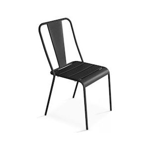 Oviala Business Antraciet metalen stoel - grijs Staal 105773