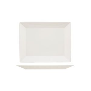METRO Professional Plat bord Modern, porselein, 33 x 26 cm, rechthoekig, wit, 4 stuks - wit Porselein 4337182198666